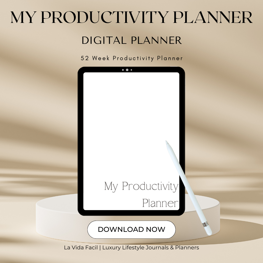 My Productivity Planner | Digital Productivity Planner, Track Goals, Printable Schedule, PDF