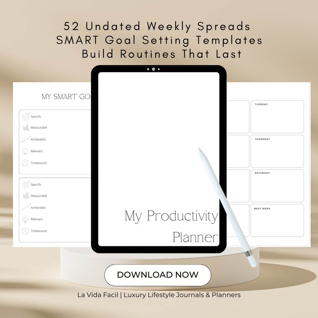 My Productivity Planner | Digital Productivity Planner, Track Goals, Printable Schedule, PDF