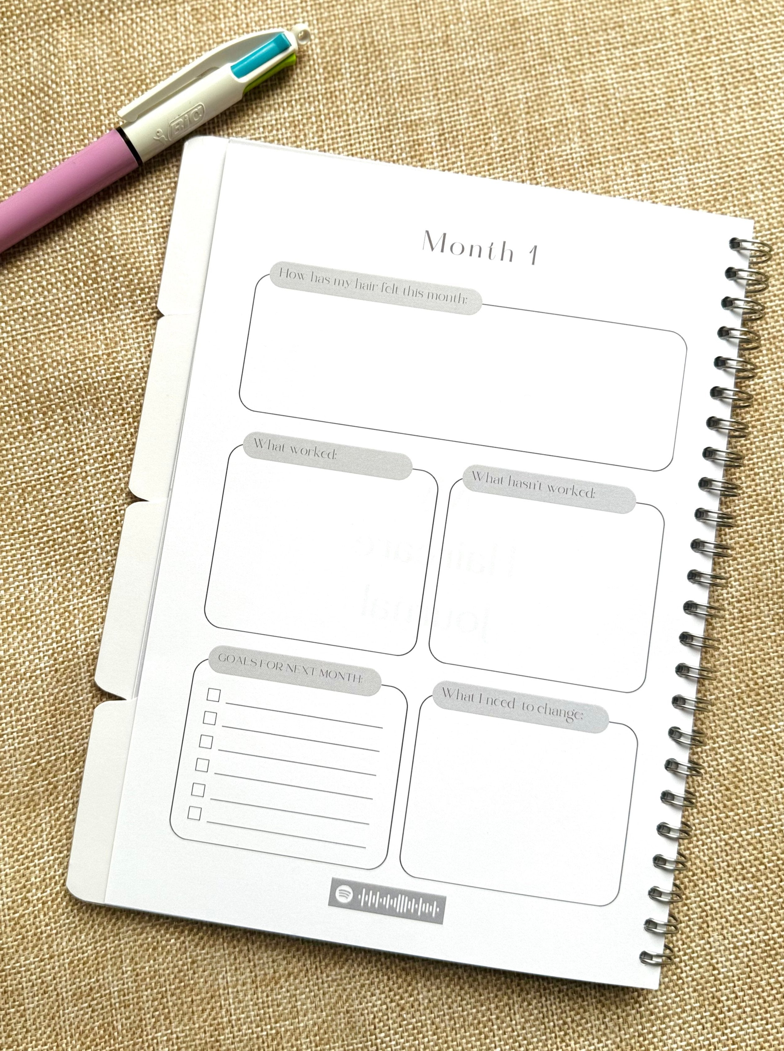 My Haircare Journal | Haircare Planner, Planner for Haircare Routine, Beauty Journal, Minimalist, Self Care Diary, Selfcare Journal, Gifts for her