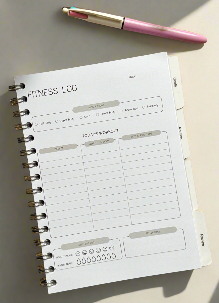 My Fitness Journal | Workout Tracker, Fitness Planner, Meal Planning, Workout Log, Minimalist