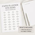 Printable Bible Verse Stickers | KJV Scripture Stickers, Digital Download, Faith Planner Stickers