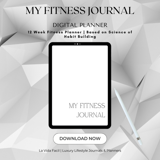 My Fitness Journal | Digital Fitness Planner, Track Workouts & Goals, Printable Exercise Log and Health Tracker